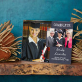 Afstuderen 2 Foto Collage Dark Blue, op maat gemaa Fotoplaat (Zijkant)