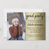 Afstuderen 2 foto | Gouden Script Elegant Afstudee Kaart (Achterkant)