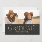 Afstuderen 2 foto waterverf botanische florale  aankondiging (Voorkant)