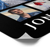 Afstuderen 33 Fotocollage Uw kleur Poster (Hoek)