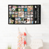 Afstuderen 33 Minimale fotocollage zwart Spandoek (Insitu)