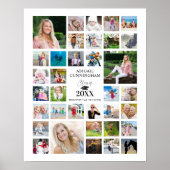 Afstuderen 35 Fotocollage-klasse Jaar wit Poster (Voorkant)