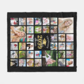 Afstuderen 35 Photo Collage CLASS YEAR Black Fleece Deken (Voorkant (Horizontaal))