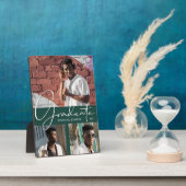 Afstuderen 3 Foto collage op donkergroen Fotoplaat (Zijkant)