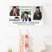 Afstuderen 3 Foto Congrats Afstudeerder 2025 Zwart Spandoek (Insitu)