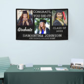 Afstuderen 3 Foto Congrats Afstuderen 2025 Zwart Spandoek (Beurs)