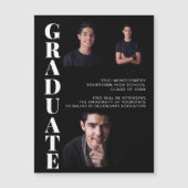 Afstuderen 3 Foto Modern Black Klasse van 2021 (Voorkant)