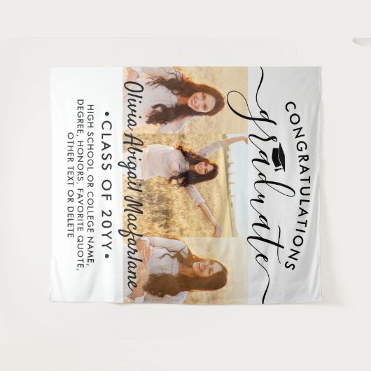 Afstuderen 3 Fotocollage Grote moderne achtergrond Wandkleed (Voorkant (horizontaal))