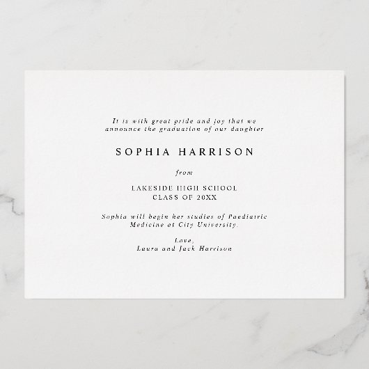 Afstuderen 3 Foto's Afstuderen Aankondiging Kaart (Achterkant)