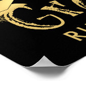 Afstuderen 3 foto's Gold Brush Typografie Poster (Hoek)