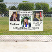 Afstuderen 3 Photo Congrats Afstuderen 2023 White Spandoek (Insitu)