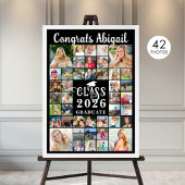 Afstuderen 42 jaar Photo Collage Script-klasse Poster