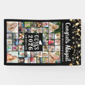 Afstuderen 42 jaar Photo Collage Script-klasse Spandoek (Horizontaal)