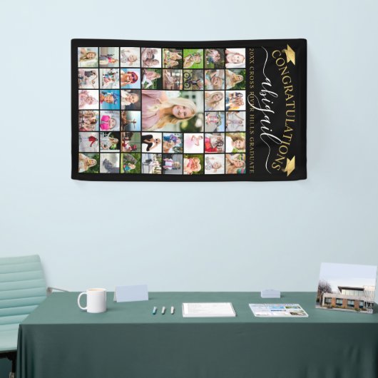 Afstuderen 43 Zwart handschrift met fotocollage Go Spandoek (Beurs)