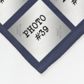 Afstuderen 44 Foto collage (bewerkbare BLUE) Fleece Deken (Hoek)