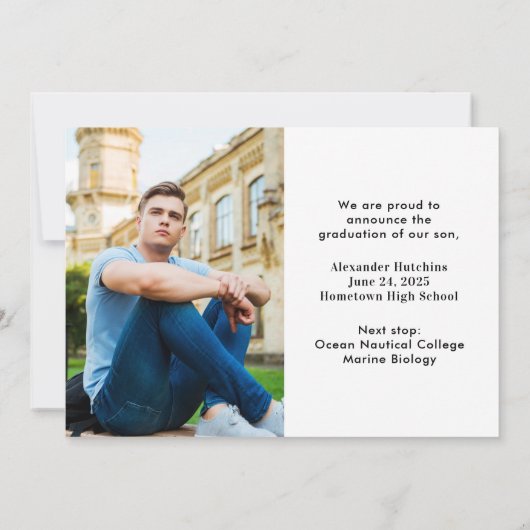 Afstuderen 4 Foto Collage Moderne Aankondiging (Achterkant)