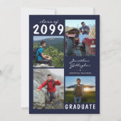 Afstuderen 4 Foto Handgeschreven naam | Zeemacht e Aankondiging (Voorkant)