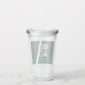 Afstuderen 4 foto modern gepersonaliseerd groen acryl drinkbeker (Achterkant)