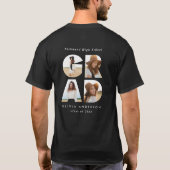 Afstuderen 4 foto modern gepersonaliseerd terracot t-shirt (Achterkant)