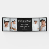 Afstuderen 4 Fotocollage Gefeliciteerd Spandoek (Horizontaal)