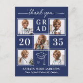 Afstuderen 5 foto gepersonaliseerd Afstuderen dank Briefkaart (Voorkant)