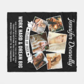 Afstuderen 6 Foto School College Fleece Deken (Voorkant (Horizontaal))