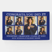 Afstuderen 7 Fotocollage Congrats Afstudeerder 202 Spandoek (Horizontaal)