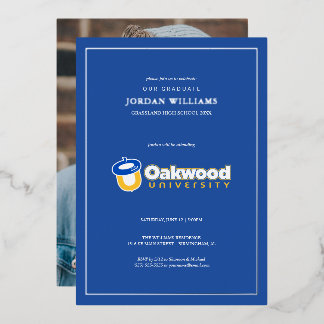Afstuderen aan de Oakwood Universiteit Folie Uitnodiging