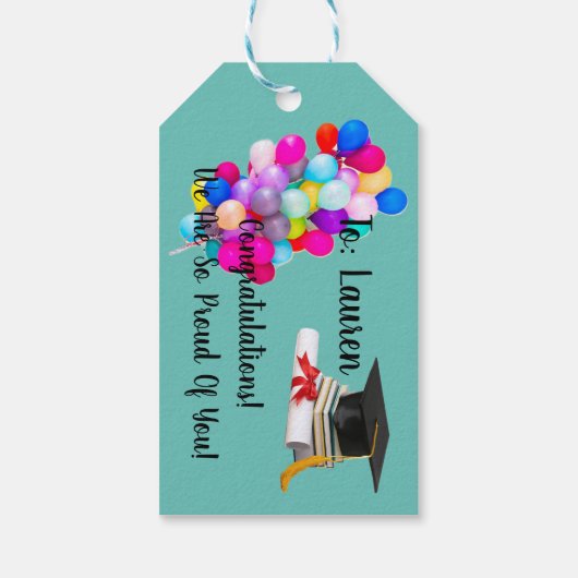 afstuderen aangepaste cadeaulabels (Achterkant)