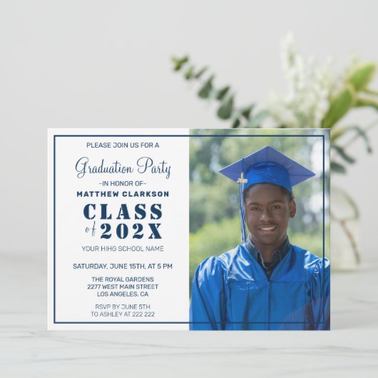 Afstuderen Aangepaste foto Kaart (Staand voorkant)