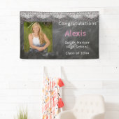 Afstuderen, aangepaste foto, krijtbord & kant spandoek (Insitu)