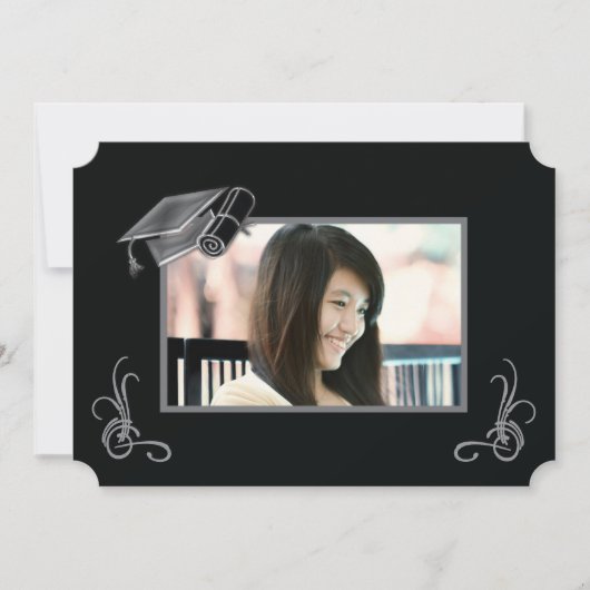 Afstuderen Aangepaste foto & naam Kaart (Voorkant)