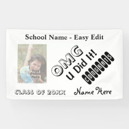 Afstuderen Aangepaste foto Spandoek