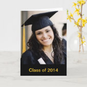 Afstuderen Aangepaste foto-Wenskaart Kaart (Gele Bloem)