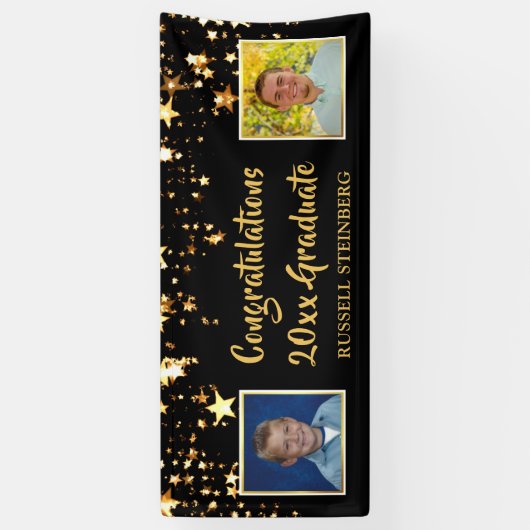 Afstuderen - Aangepaste foto's voor nu en dan Spandoek (Verticaal)