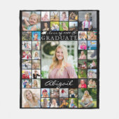 Afstuderen Aangepaste kleur voor 45 fotoverzamelin Fleece Deken (Voorkant)