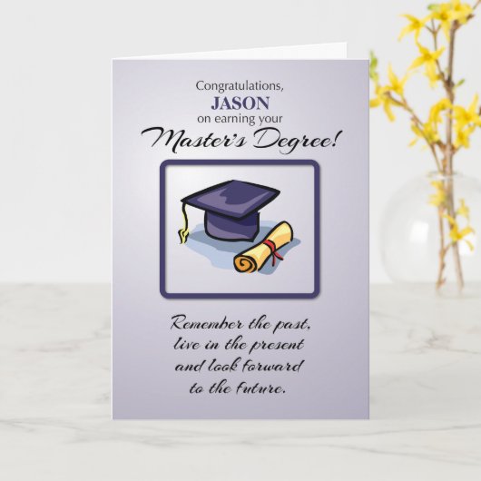 Afstuderen Aangepaste naam mastergraad Kaart (Gele Bloem)