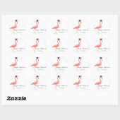 Afstuderen aangepaste sticker grappig flamingo tro (Vel)