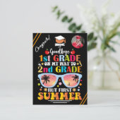 Afstuderen Aangepaste Tekst & Afbeelding 1e Grade Aankondigingskaart (Staand voorkant)