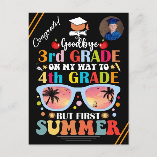 Afstuderen Aangepaste Tekst & Afbeelding 3e Grade  Aankondigingskaart (Voorkant)