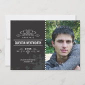 AFSTUDEREN AANKONDIGING cool grunge  zwart (Voorkant)