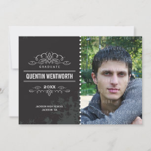 AFSTUDEREN AANKONDIGING cool grunge  zwart