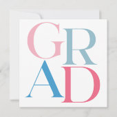 Afstuderen Aankondiging Custom Photo Typography (Achterkant)