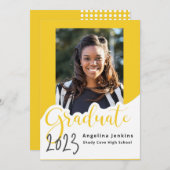 Afstuderen Aankondiging Foto Yellow 2023 (Voorkant / Achterkant)