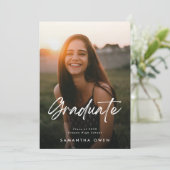 Afstuderen Aankondiging Fotokaart (Staand voorkant)