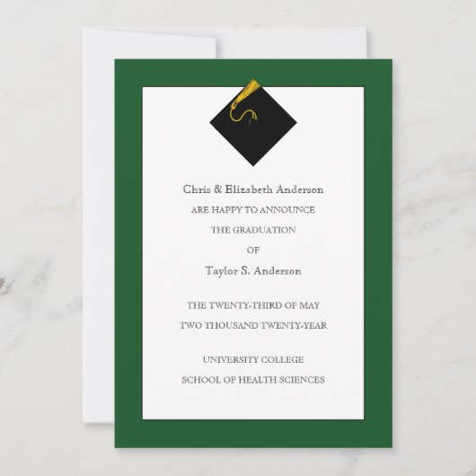 Afstuderen Aankondiging groen (Voorkant)