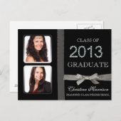 Afstuderen aankondiging klasse van 2013 Glitz Glam (Voorkant / Achterkant)