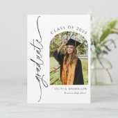 Afstuderen Aankondiging met Foto (Staand voorkant)