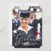 Afstuderen Aankondiging met sterren Afstuderen Fot (Voorkant)