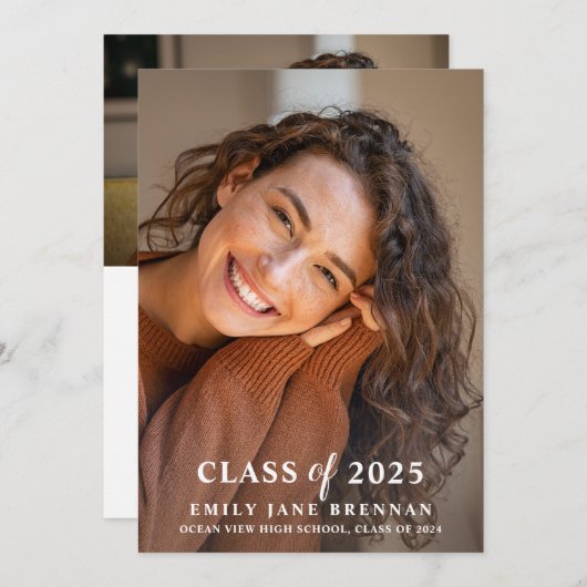 Afstuderen Aankondiging Uitnodiging Afstudeerder F (Voorkant / Achterkant)